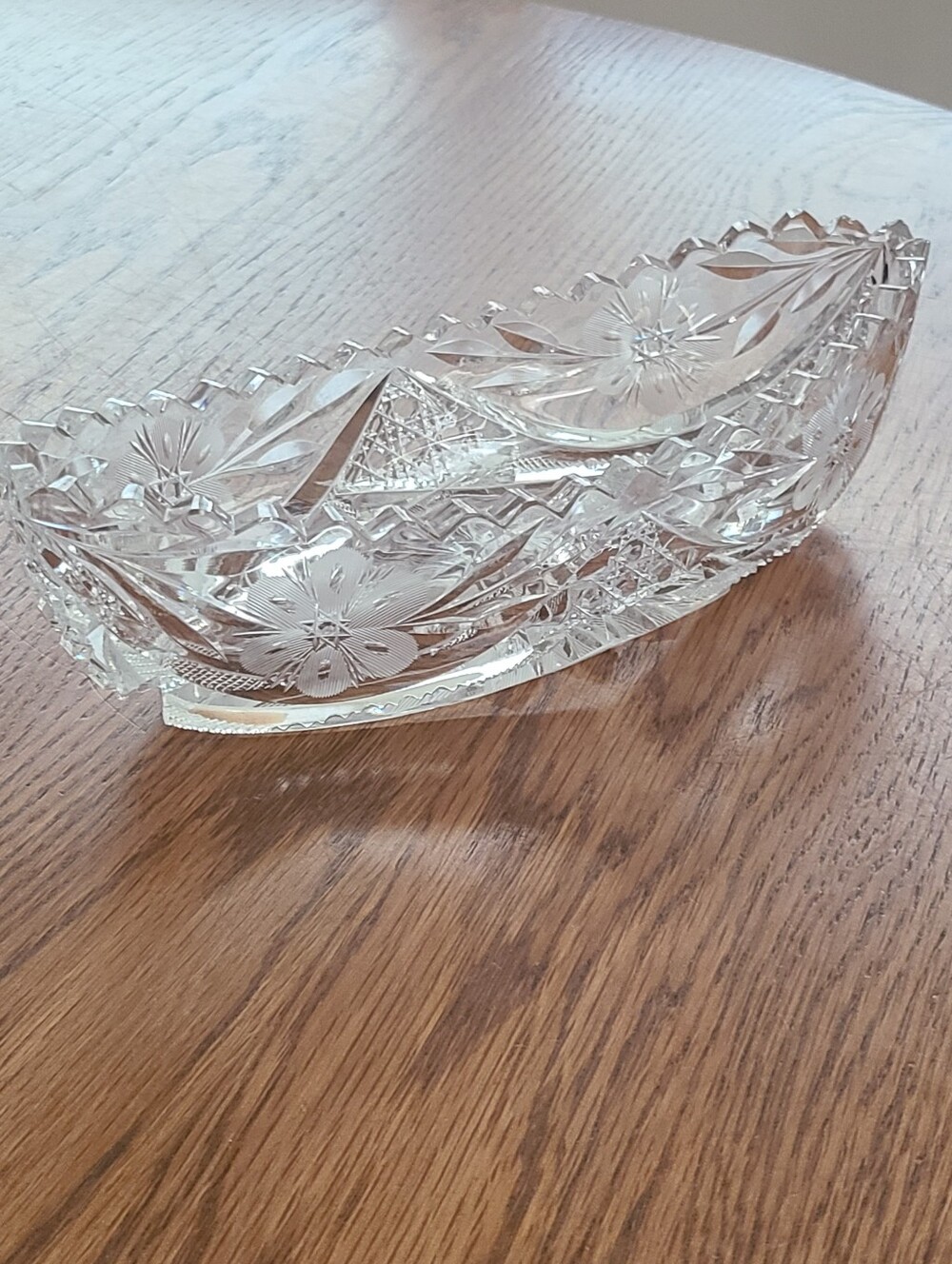 Vintage - American Brilliant Period cut crystal glass celery dish. - Picture 2 of 6